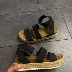 Black Platform Sandals